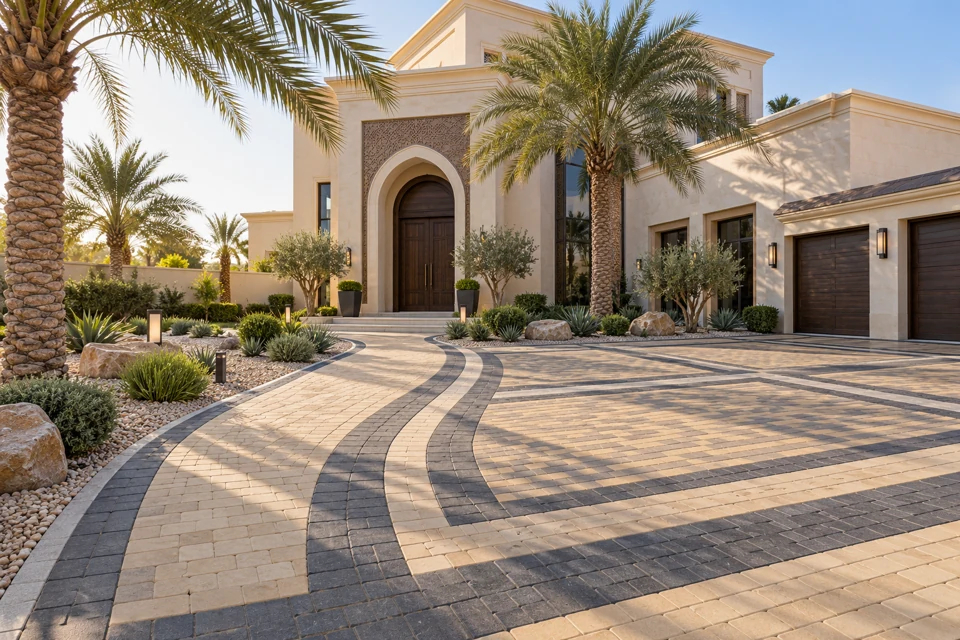 Transform your driveway, Walkway, or Villa entrance — illustrative service image