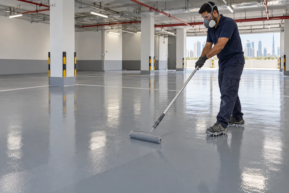 Illustrative Epoxy floor paint