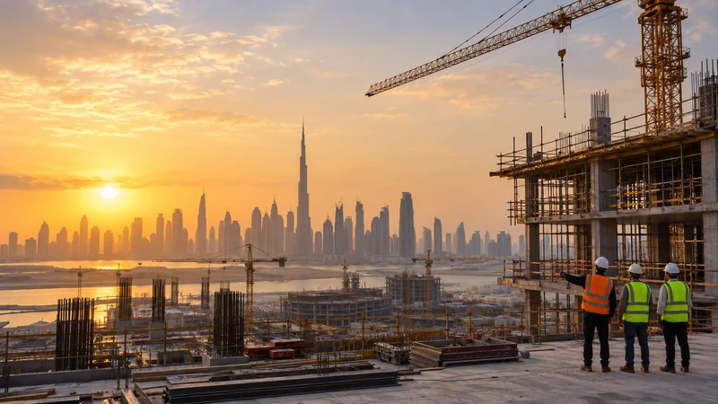 Construction skyline and active site