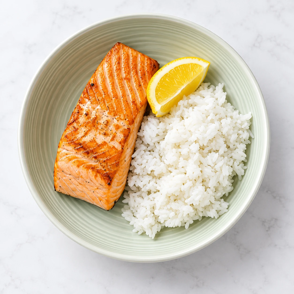 Grilled Salmon rice · Styled