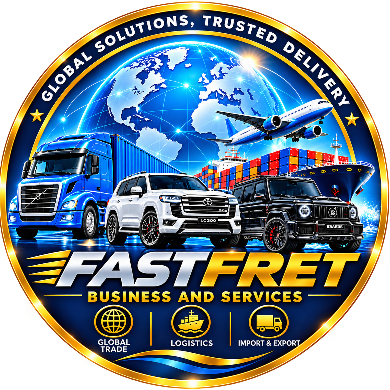 FAST FRET 3D logo with contact number