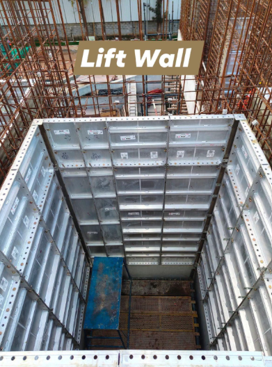 Lift & Water Tank Shutters aluminum formwork application